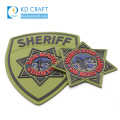 Manufacturer customized 3D security army air force uniform sheriff star custom soft PVC military badge patch for sale